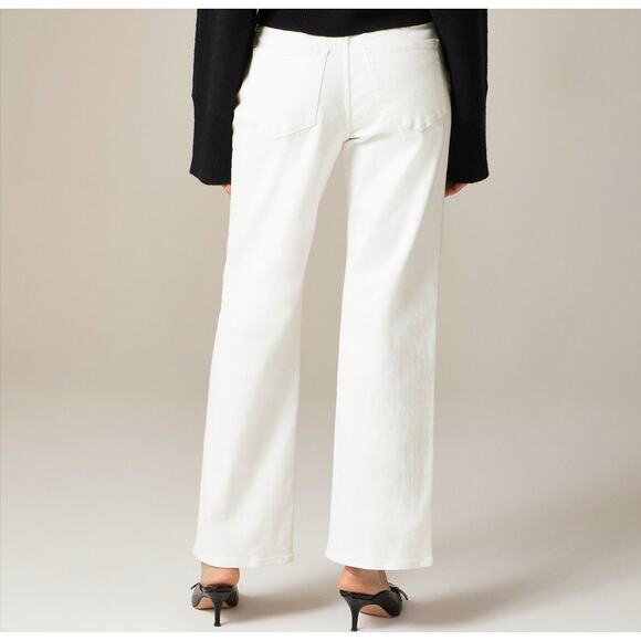 J.Crew 1996 Lower Rise Full Length Slim Wide Leg Jeans WMNS 26 White Denim - Picture 2 of 7